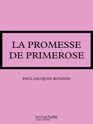cover image of La promesse de Primerose